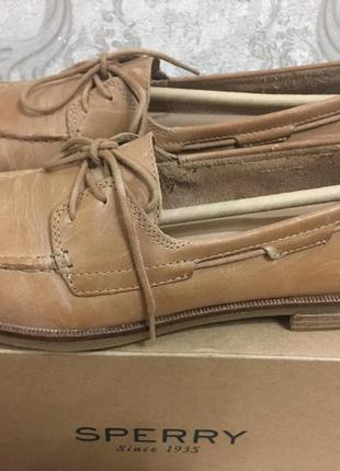 Топсайдеры sperry womens seaport boat light peanut, сша2 фото