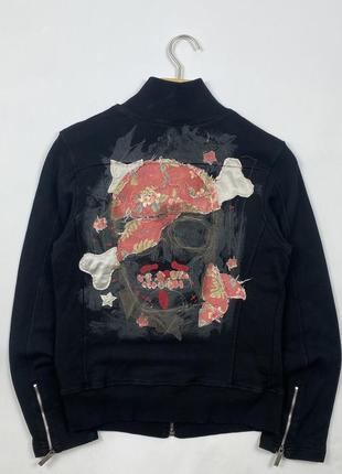 Рідкісна дизайнерська жіноча кофта на замку john galliano backside print cotton zip jacket