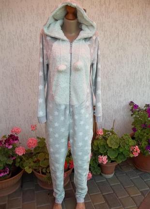 ( 44 р ) женская флисовая пижама кигуруми теплая толстая б /у8 фото