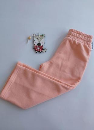 Персикові спортивні штани на флісі з начосом kiabi 3, 4, 5, 6, 8 років, 98, 104, 110, 116, 128 см7 фото