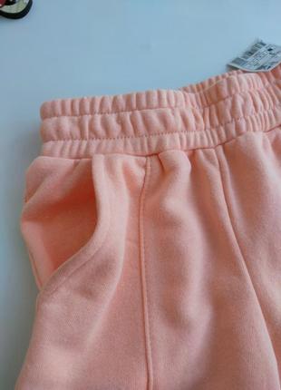 Персикові спортивні штани на флісі з начосом kiabi 3, 4, 5, 6, 8 років, 98, 104, 110, 116, 128 см5 фото