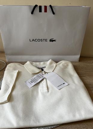 🔥🔥🔥поло цвета слоновой кости lacoste xl /421 фото