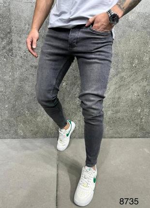 Мужские джинсы / качественные джинсы в сером цвете на каждый день