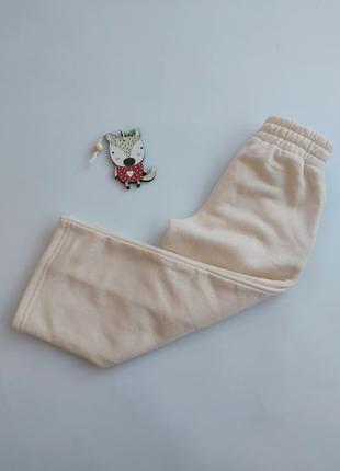 Бежевые кремовые теплые спортивные штаны на флисе с начесом kiabi 4, 6,  10 лет, 104, 116, 140  см6 фото