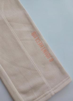 Бежевые кремовые теплые спортивные штаны на флисе с начесом kiabi 4, 6,  10 лет, 104, 116, 140  см4 фото