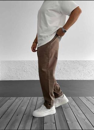 Мужские брюки / качественные брюки в коричневом цвете на каждый день4 фото