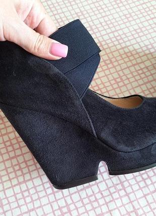Туфли женские замшевые темно синего цвета