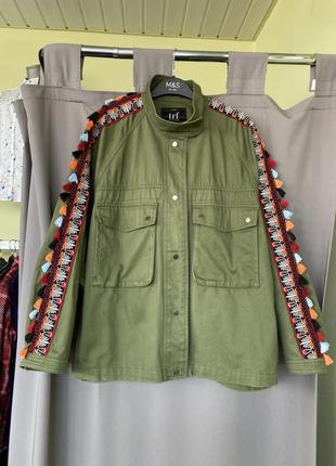Крута джинсовка оверсайз у бохо стилі від zara🌸