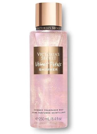 Парфюмированный спрей с шиммером victoria’s secret velvet petals shimmer mist