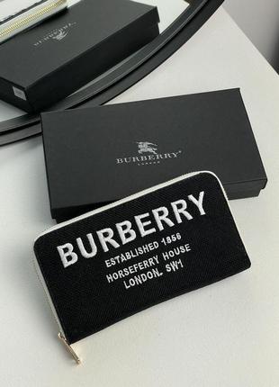 Кошелек burberry wallet textile black/white