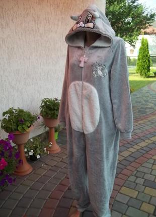 ( 50 / 52 р ) disney женская флисовая пижама кигуруми теплая толстая б /у5 фото