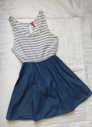 Платье комбинированное h&m