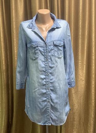 Джинсове легке плаття-сорочка h&amp;m denim ліоцел розмір m