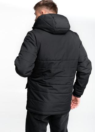 Демисезонная водоотталкивающая куртка intruder черная7 фото