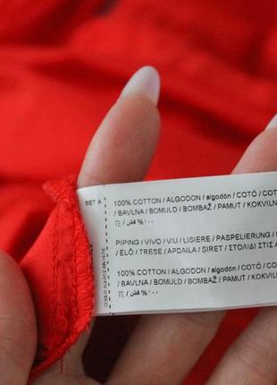Красное, котоновое платье mango6 фото