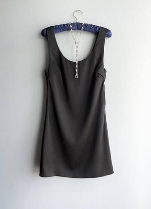 Сукня плаття чорне білизняне сатирові шовкове міні купити ціна2 фото