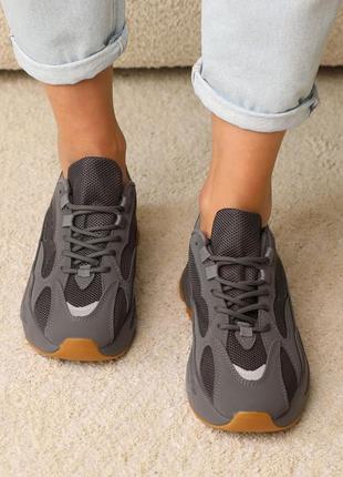 Стильные спортивные серые кроссовки женские, весенние-осенни, деми,сетка+экокожа,женская обувь4 фото