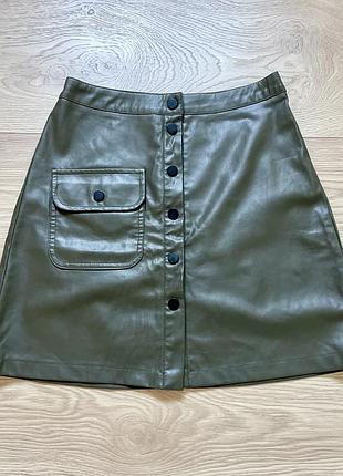 Юбка из эко-кожи