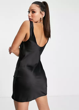 Сукня плаття чорне білизняне сатирові шовкове міні купити ціна5 фото