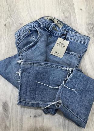 Джинси mom denim co c необробленим низом9 фото