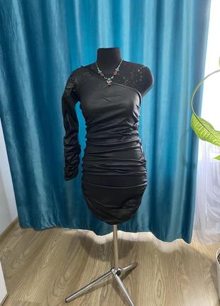 Сукня з екошкіри1 фото