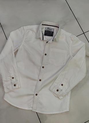 Біла сорочка rebel і m&amp;s 7-8 років (122-128 см).3 фото