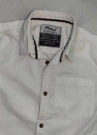 Біла сорочка rebel і m&amp;s 7-8 років (122-128 см).4 фото
