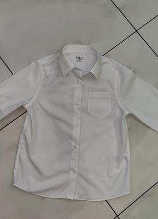 Біла сорочка rebel і m&amp;s 7-8 років (122-128 см).7 фото