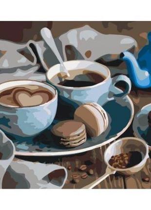 Картина за номерами лавка чудес кава на двох  идейка сладкое утро 40*50 см кно55211 фото