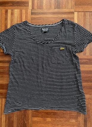 Лляна трикотажна льон 80 %  футболка топ barbour 38 uk 12