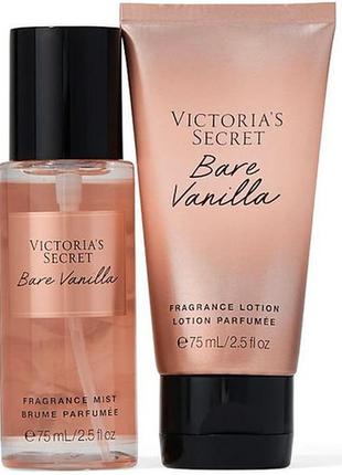 Подарочный набор victoria’s secret bare vanilla body care mini mist & lotion duo4 фото