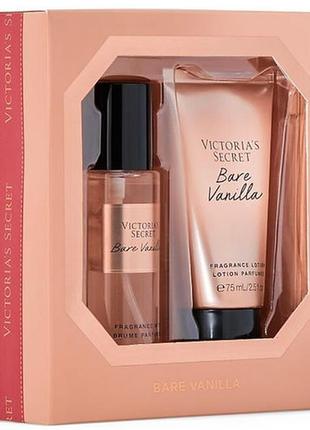 Подарочный набор victoria’s secret bare vanilla body care mini mist & lotion duo3 фото