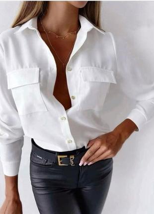 Женская блузка батал супер софт 50-52,54-56 черный,бежевый,белый3 фото