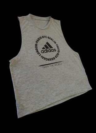 Оригинальная мужская майка adidas train the world размер мужской с - м 170 см4 фото