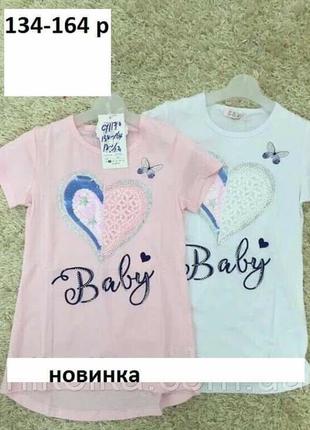 Футболка для девочек , s&d, 134-164 р