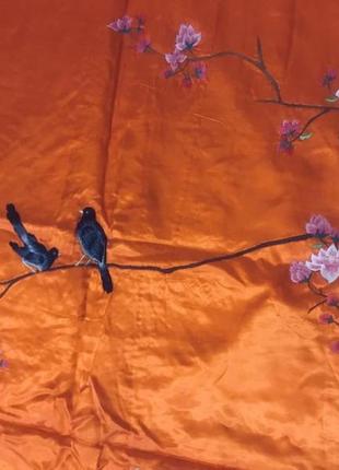 Покрывало вышивка гладью вьетнам атласное