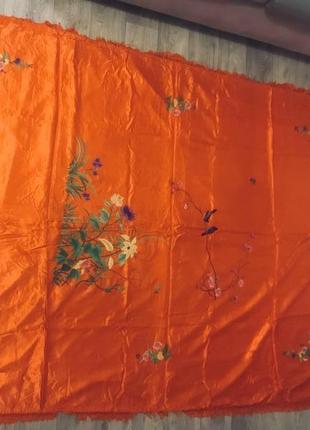 Покрывало вышивка гладью вьетнам атласное