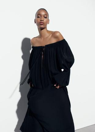 Zara длинное вискоза платье, s, m