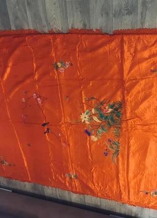 Покрывало вышивка гладью вьетнам атласное
