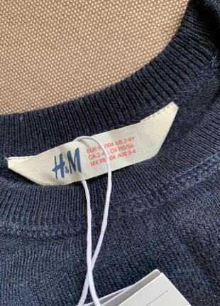 Новый джемпер h&amp;m, 98-104 см.3 фото