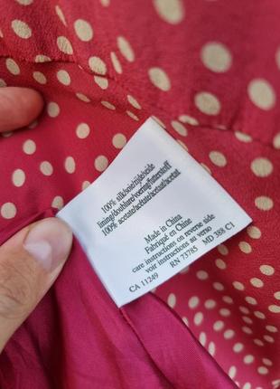 100% шелк макси платье в горошек laura ashley шелковое5 фото