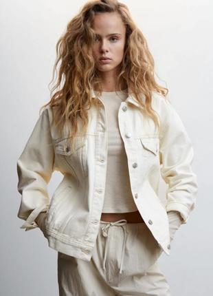 Джинсовая куртка оверсайз от mango, xxs, xs, s, оригинал
