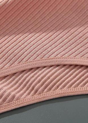 Комплект женских трусиков в рубчик 4 пары разноцветные, набор женских трусиков