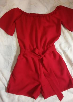 Ромпер красный