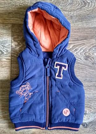 Тепла жилетка синтепон + фліс  0-3 міс