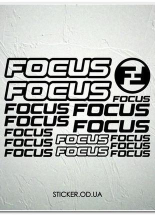 Набір наклейок на велосипед "focus", наклейки на раму.