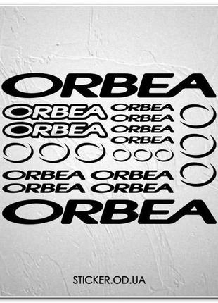 Набір наклейок на велосипед "orbea", наклейки на раму.1 фото