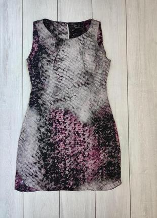 Качественное тонкое шелковистое шифоновое платье m-l