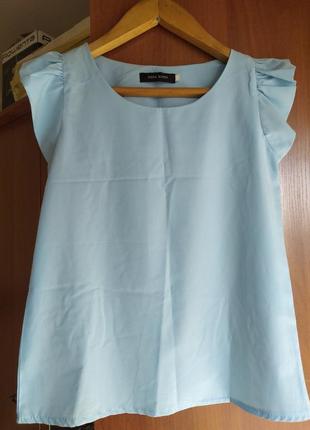 Голубая блузка zara1 фото