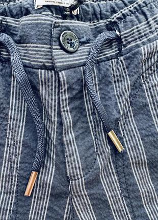 Штани брюки класичні street gang stg265 темно-сині в смужку джогери  24 (98см), 28 (122см)4 фото